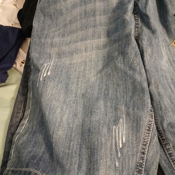 Embroidered Denim Jacket with Geometric Patterns - Picture 2 of 3